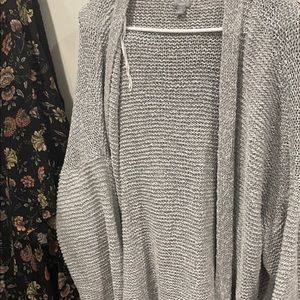 Grey knit cardigan